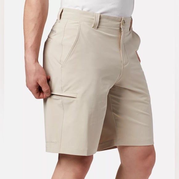 Columbia PFG Grander Marlin™ II Offshore Shorts Size 34 Fossil Khaki Tan Fishing - Picture 2 of 14